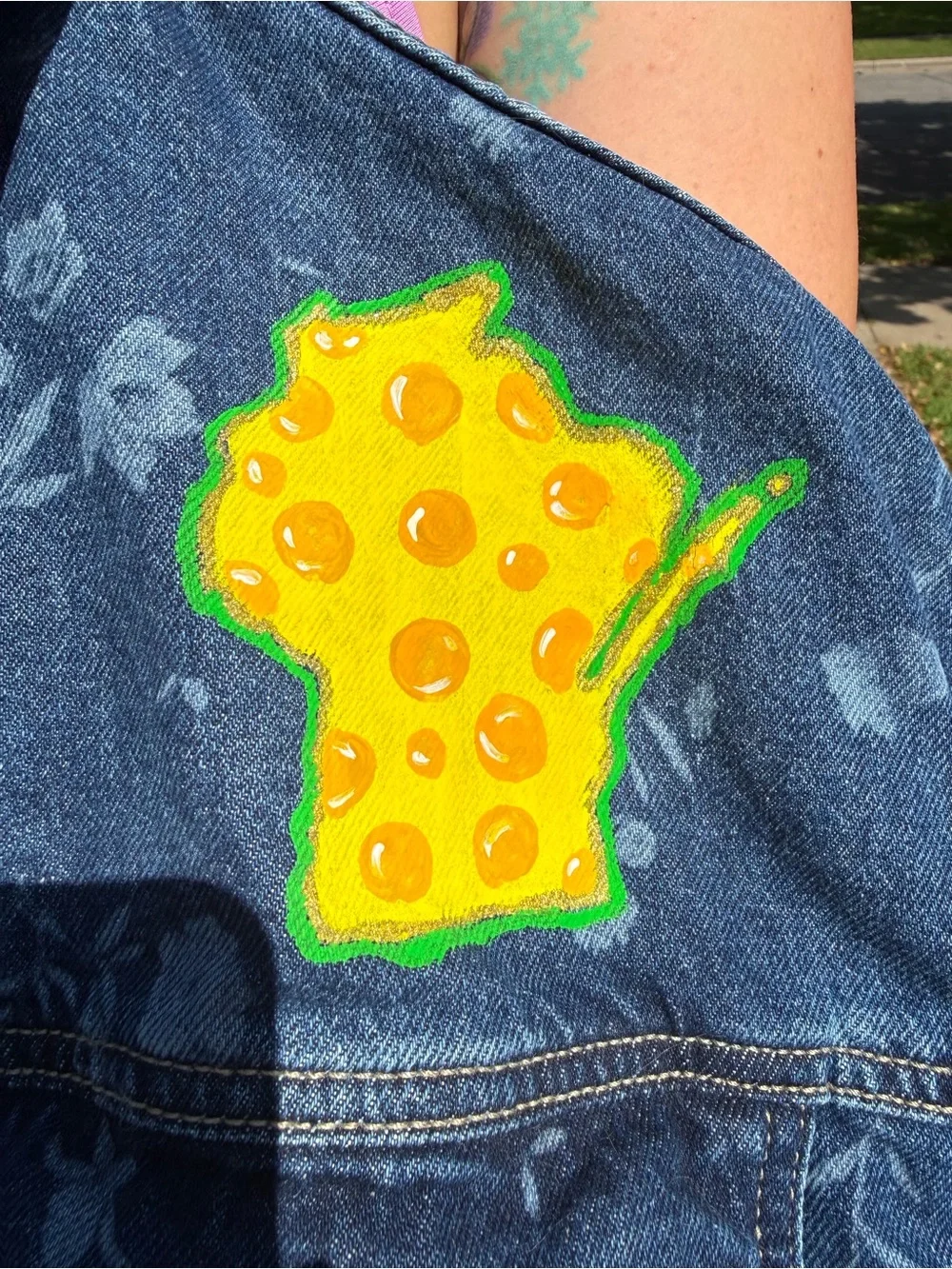 Hand-Painted *NEW* Packer jacket - women’s oversized small